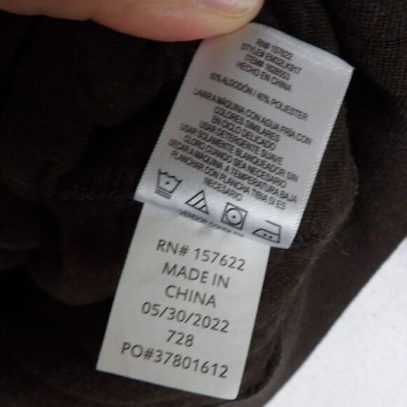 Eddie‎ Bauer Brown 1/4 Snap Quilted Pullover w/ Kangaroo Pocket | Medium - Picture 6 of 10